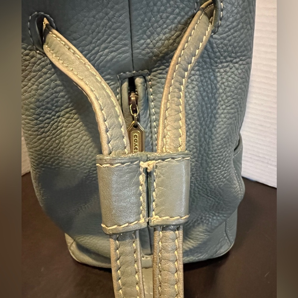 Coach Vintage 1990s Sonoma Leather Pebbled Backpack Purse Sling Bag Drawstring - Picture 8 of 11